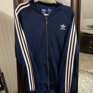 Men’s navy Adidas track jacket